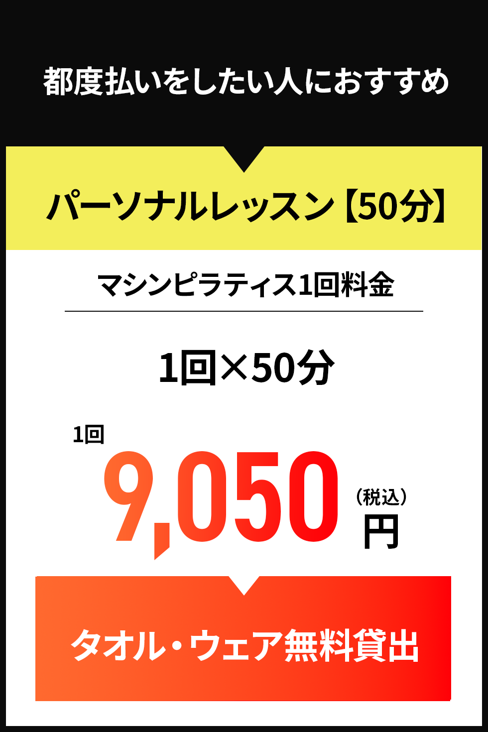 ピラティスのプライベート2の料金