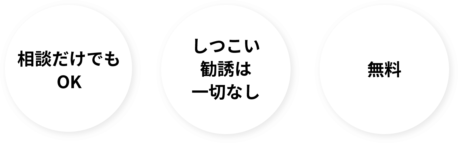 相談だけでもOK しつこい勧誘は一切なし 無料